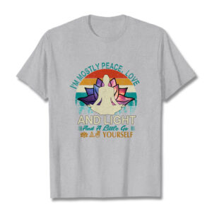 Vivid Lotus Flower Meditator Sunset Pattern Tee Cotton T-shirt - Image 20