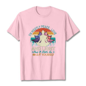 Vivid Lotus Flower Meditator Sunset Pattern Tee Cotton T-shirt - Image 13