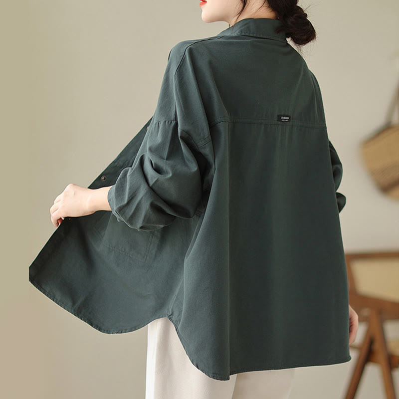 Casual Solid Color Women's Long Sleeve Jacket With Pockets - Image 2