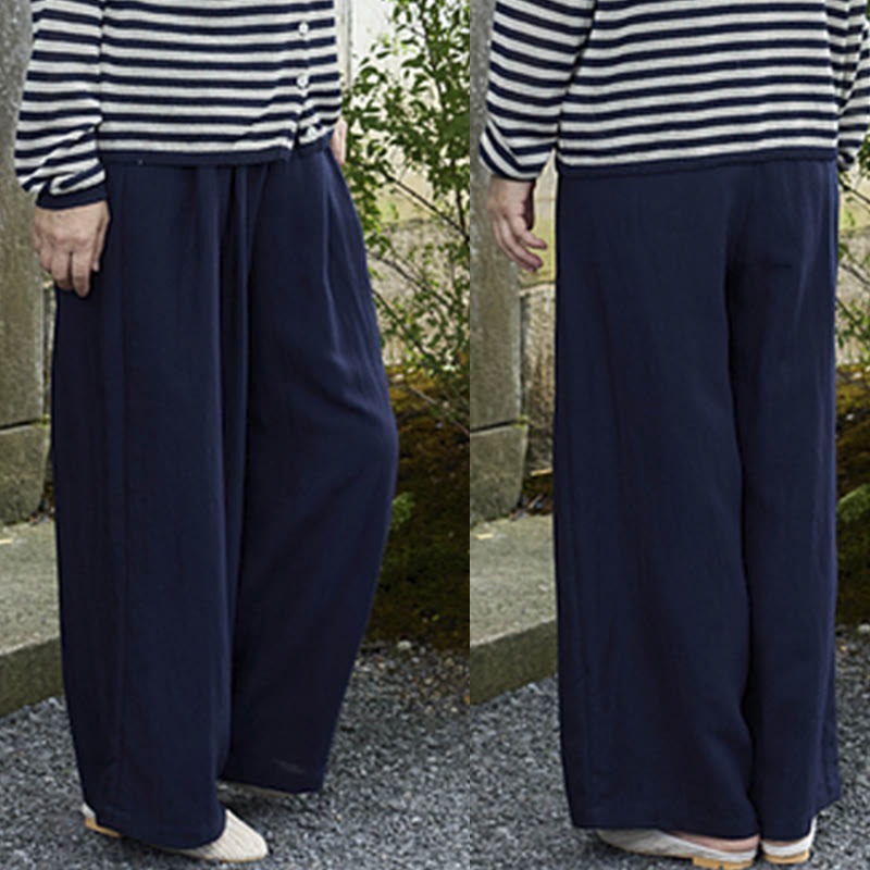 Plain Ankle-Length Women's Pants With Pockets For Older Adults - Image 33