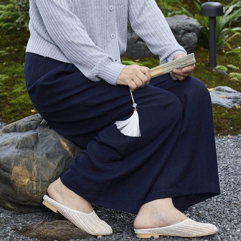 Plain Ankle-Length Women's Pants With Pockets For Older Adults - Image 29