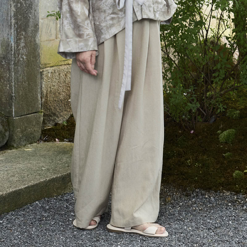 Plain Ankle-Length Women's Pants With Pockets For Older Adults - Image 2