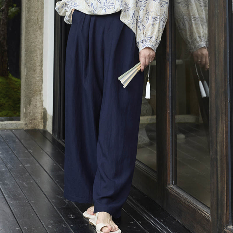 Plain Ankle-Length Women's Pants With Pockets For Older Adults - Image 24