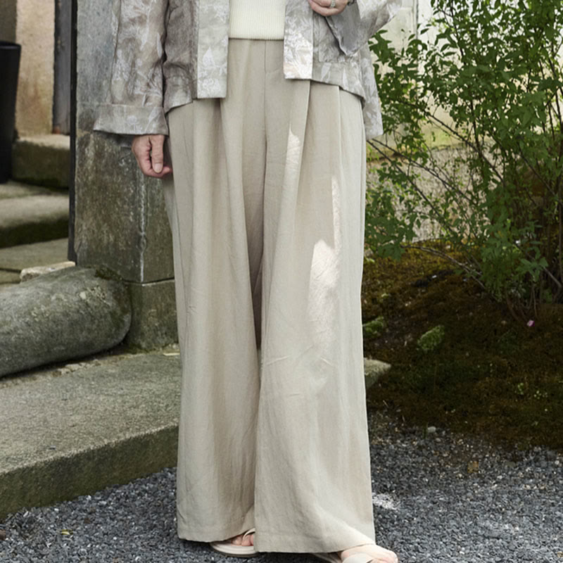 Plain Ankle-Length Women's Pants With Pockets For Older Adults - Image 3