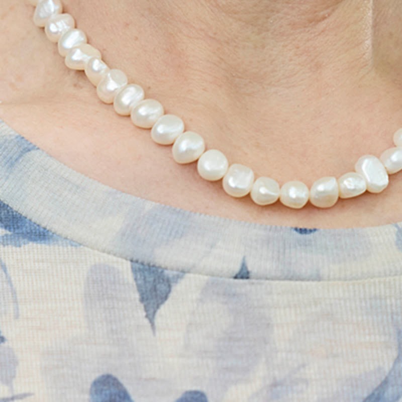 Fall Blue Floral Women's Long Sleeve T-Shirt For Older Adults - Image 11