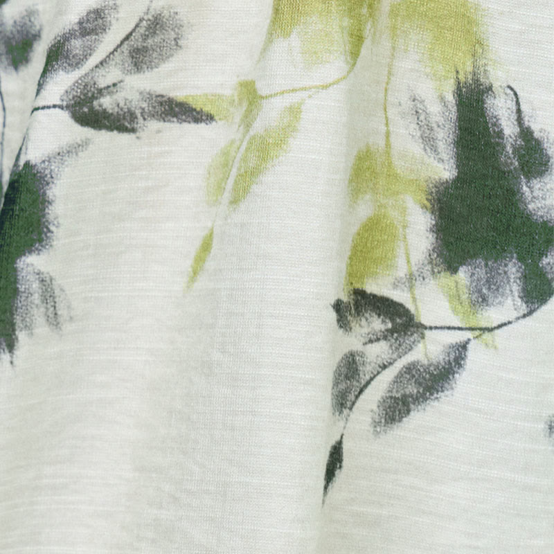 Green Floral Leaves Lace-Up Buttons Long Sleeve Women's Shirt For Older Adults - Image 15