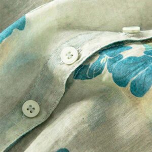 Half Sleeve Color Contrast Floral Pattern Midi Dress With Pockets - Image 11