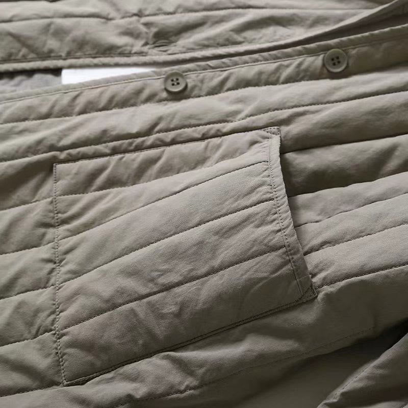 Cord Design Quilting Women's Long Sleeve Cotton Hoodie Jacket With Pocket - Image 9