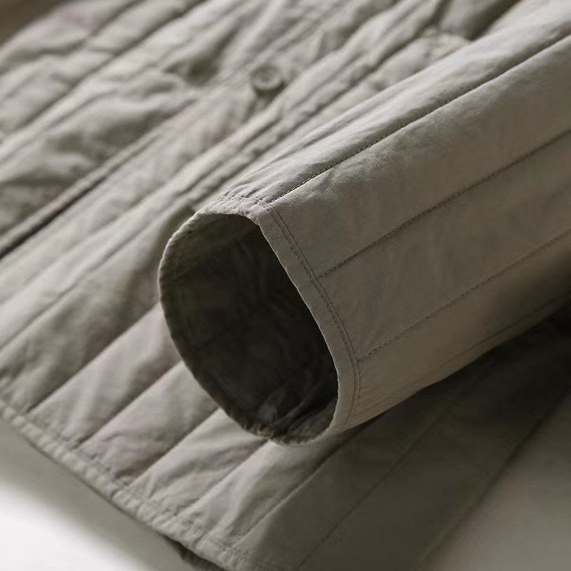 Cord Design Quilting Women's Long Sleeve Cotton Hoodie Jacket With Pocket - Image 10