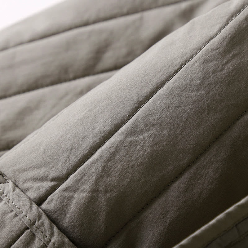 Cord Design Quilting Women's Long Sleeve Cotton Hoodie Jacket With Pocket - Image 11