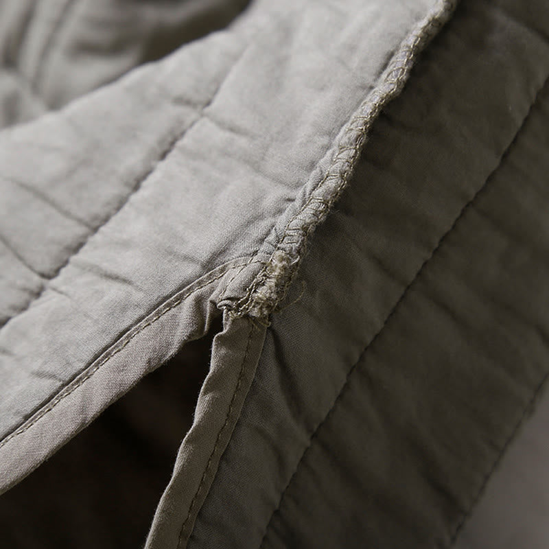 Cord Design Quilting Women's Long Sleeve Cotton Hoodie Jacket With Pocket - Image 12