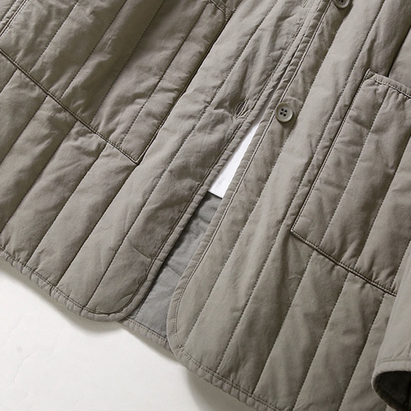 Cord Design Quilting Women's Long Sleeve Cotton Hoodie Jacket With Pocket - Image 14