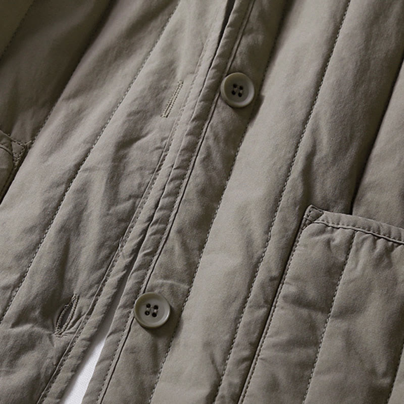 Cord Design Quilting Women's Long Sleeve Cotton Hoodie Jacket With Pocket - Image 15