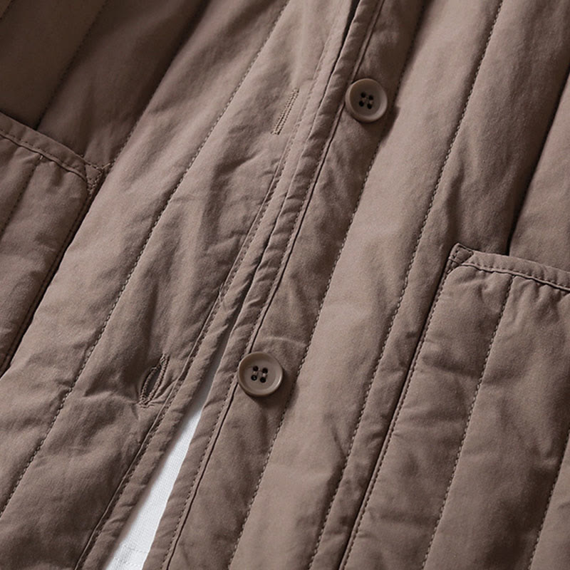 Cord Design Quilting Women's Long Sleeve Cotton Hoodie Jacket With Pocket - Image 3