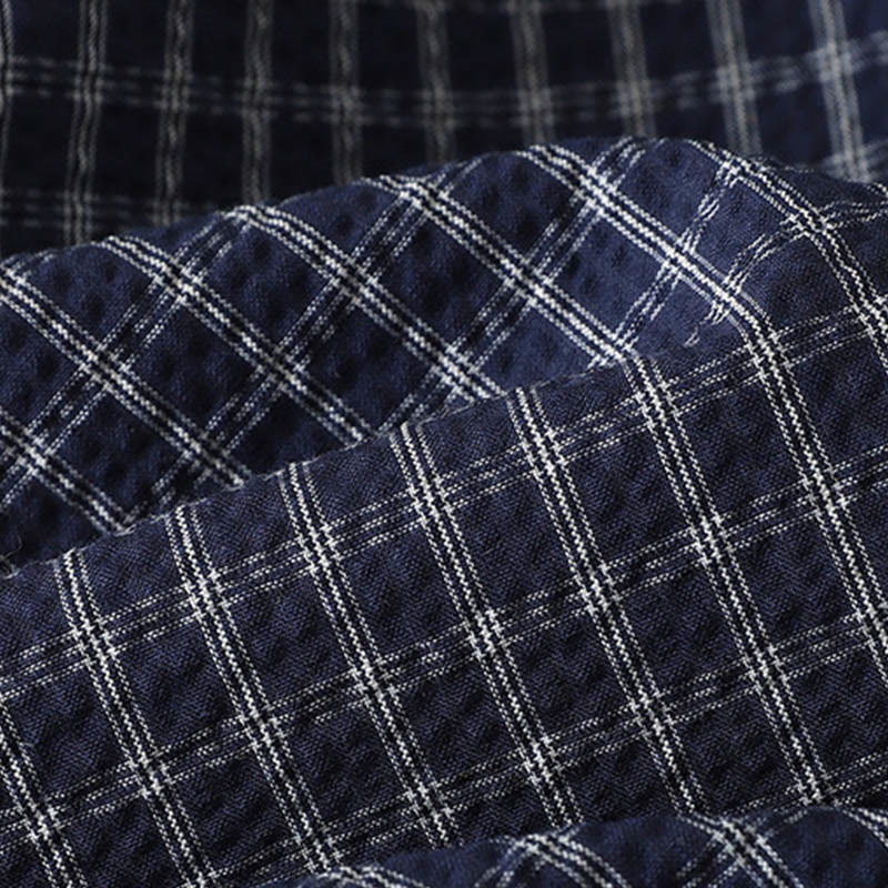 Casual Plaid Pattern Women's Cotton Wide Leg Pants With Pockets - Image 9