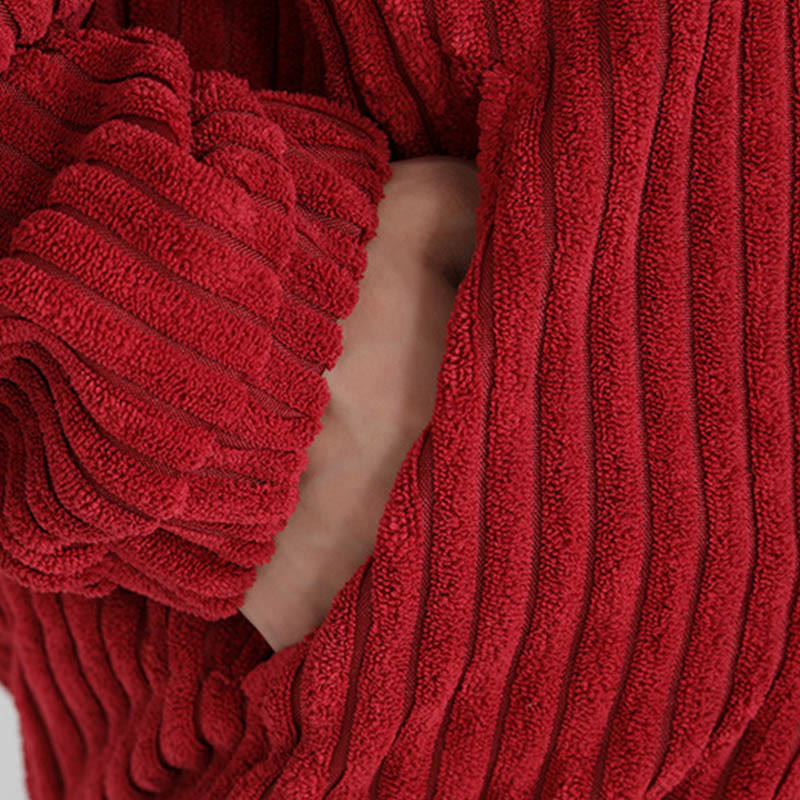 Men's Chinese Plain Frog-Button Long Sleeve Cotton Corduroy Jacket With Pockets - Image 16