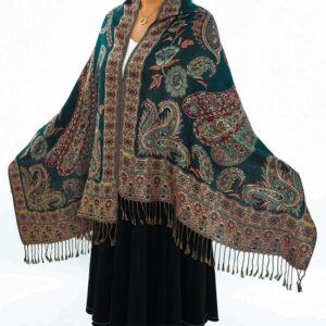 Bohemia Style Tibetan Paisley Floral Pattern Tassel Cozy Scarf Shawl